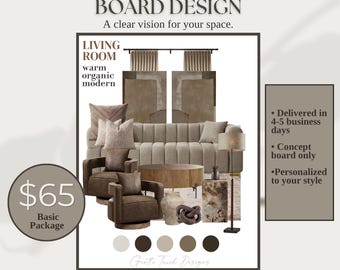 Custom Mood Board Design | Personalized Home Decor Plan | Virtual Interior Design