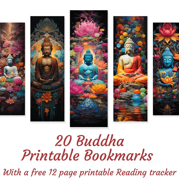 20 Buddha bookmark designs, printable bookmarks, zen bookmarks, sublimation bookmark set, bookmark booklovers, gift for reading lovers,