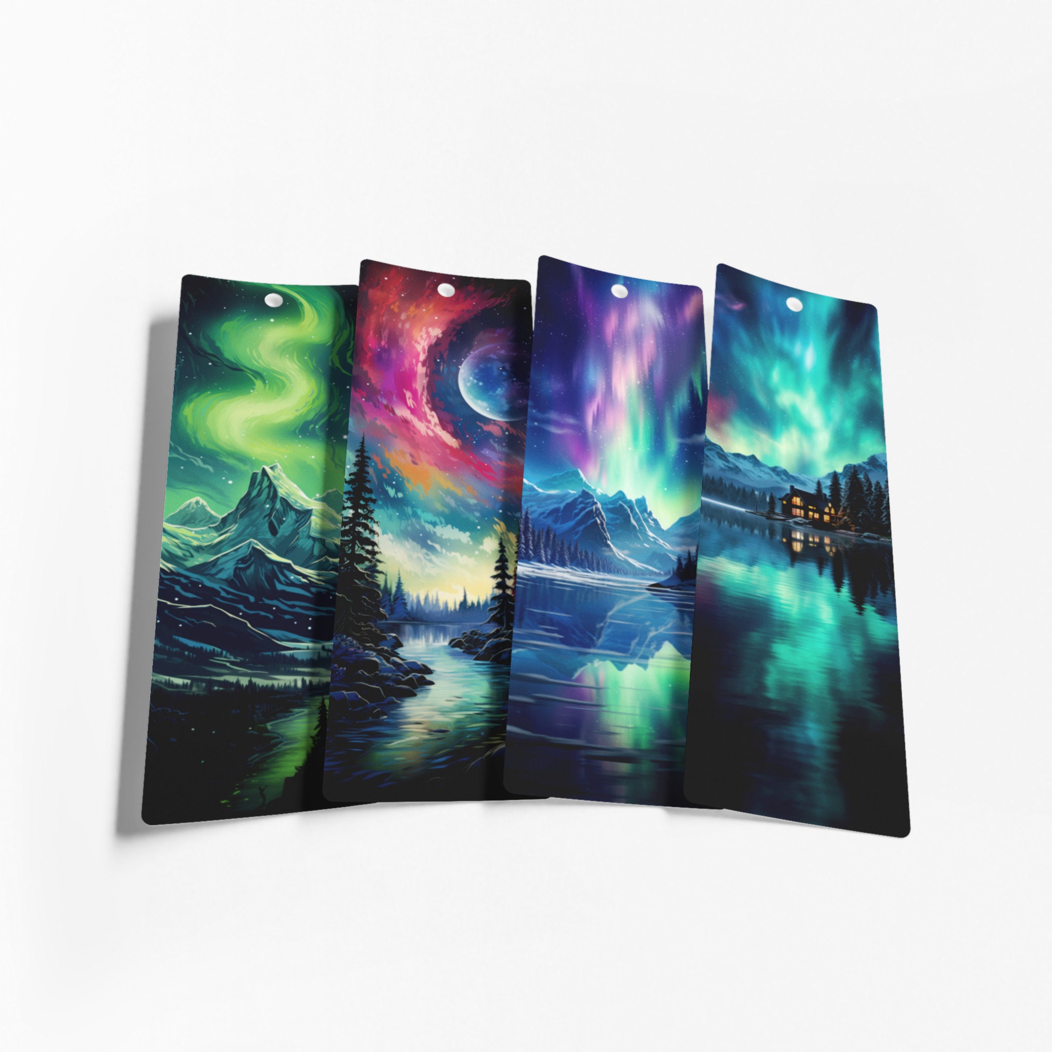 20 Northern Lights Bookmark Designs, Printable Bookmarks, Nature ...