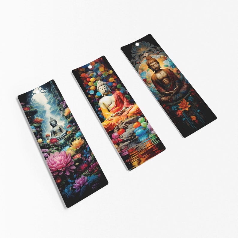 20 Buddha bookmark designs, printable bookmarks, zen bookmarks, sublimation bookmark set, bookmark booklovers, gift for reading lovers, image 8