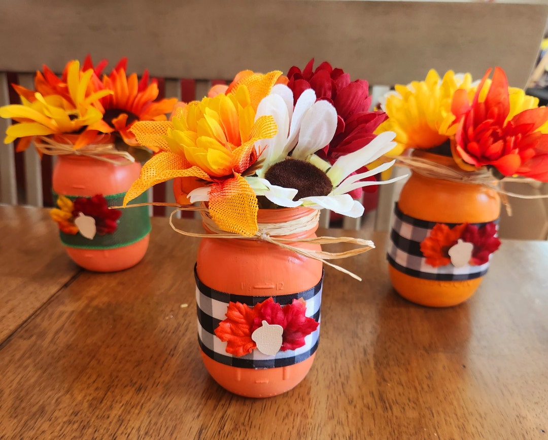 Fall Mason Jar Centerpieces Etsy