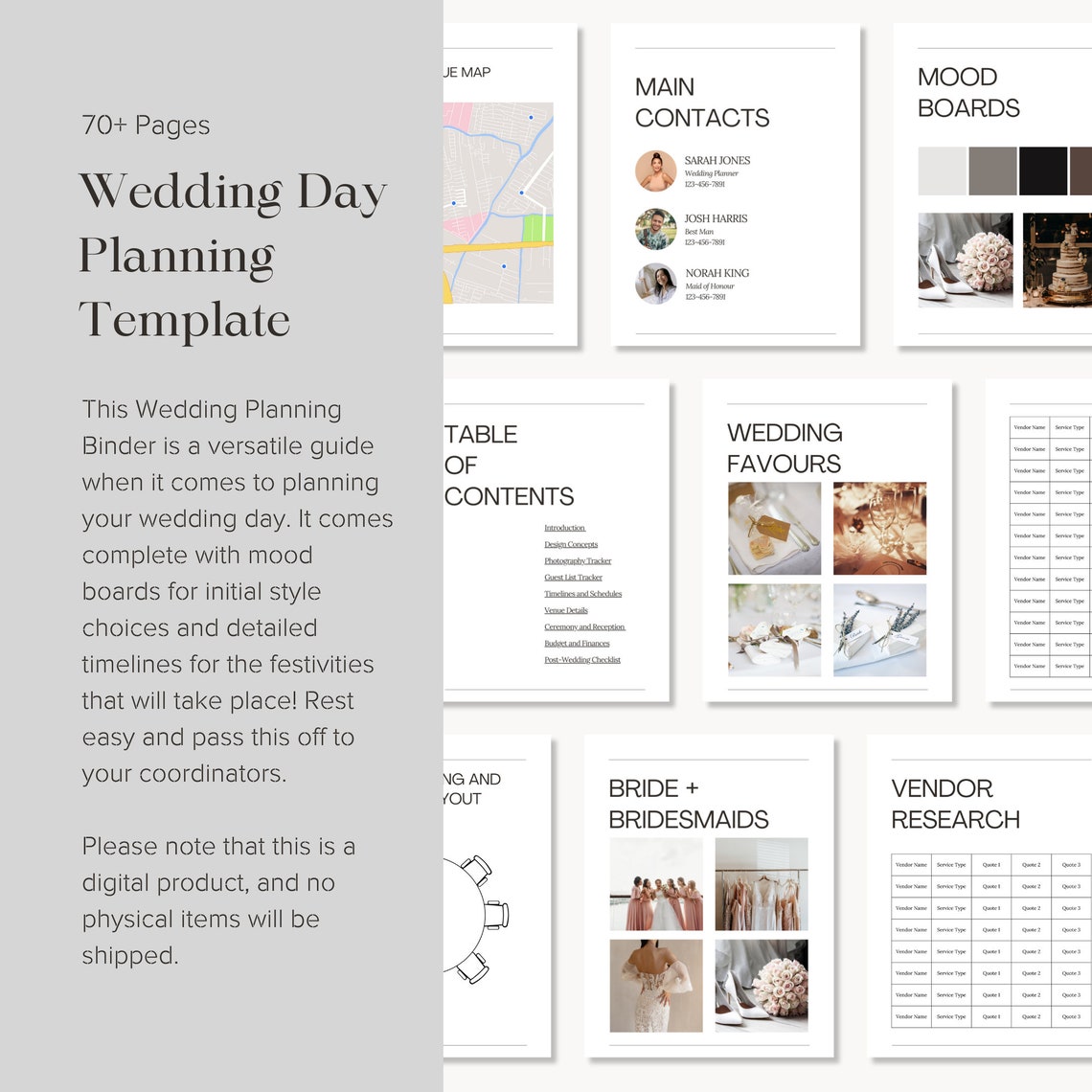 Ultimate Canva Wedding Organizer Printable Wedding Binder, Day-of ...