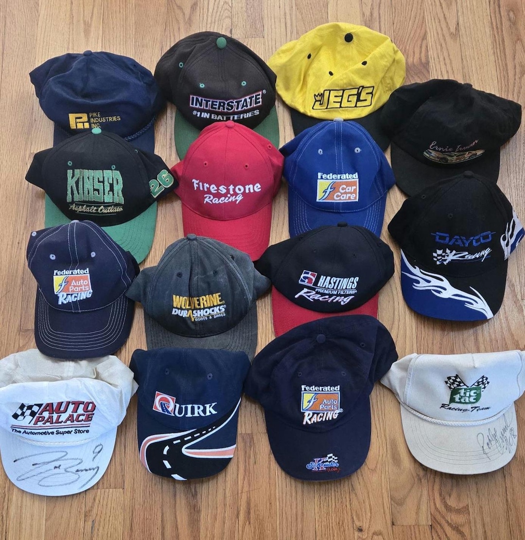Retro Racing Hat Vintage Racing Hat Lot Autographed Lot of 15 Snapback Hats - Etsy