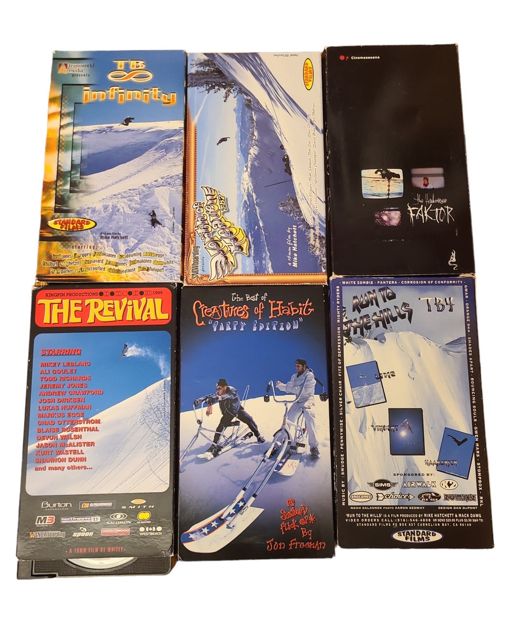 90s VHS Snowboarding Films Lot RARE 90s Snowboarding Movies Etsy