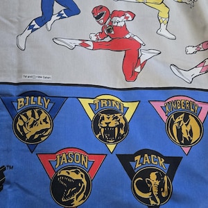 zabytkowe łóżko dwuosobowe power rangers płaskie prześcieradło 1994