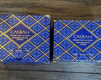 Vintage Avon Casbah 6.7oz Perfumed Body Cream And 3.5oz Dusting Powder 1994