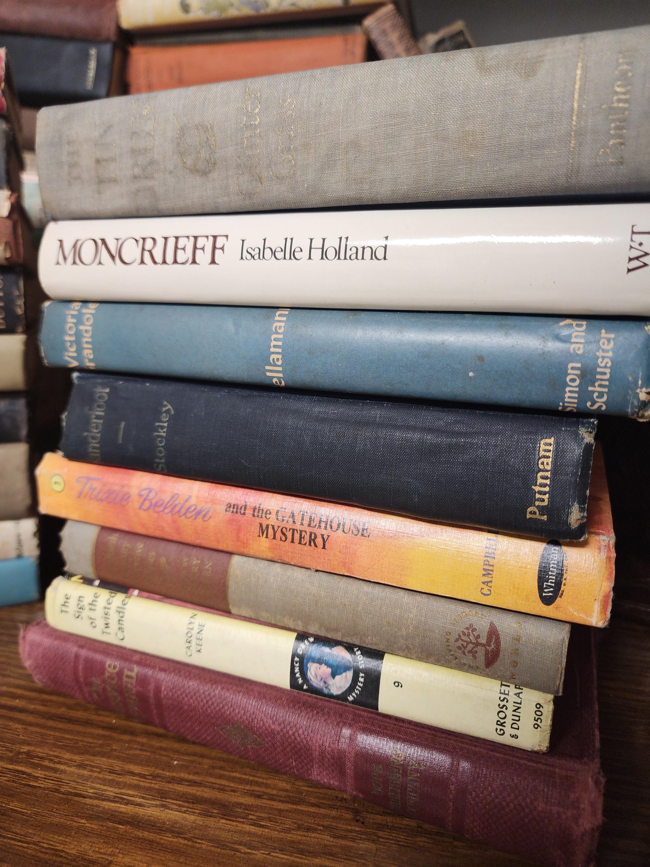 Set of 8 Vintage Books Hardcover, Aesthetic Bookshelf, Book Set ...