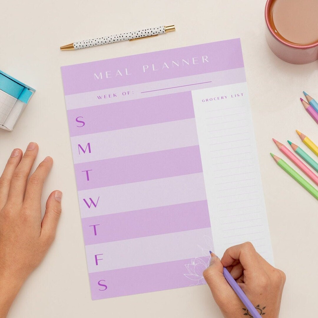 Weekly Meal Planner Printable Template, 7 Day Meal Plan, Food Planner ...
