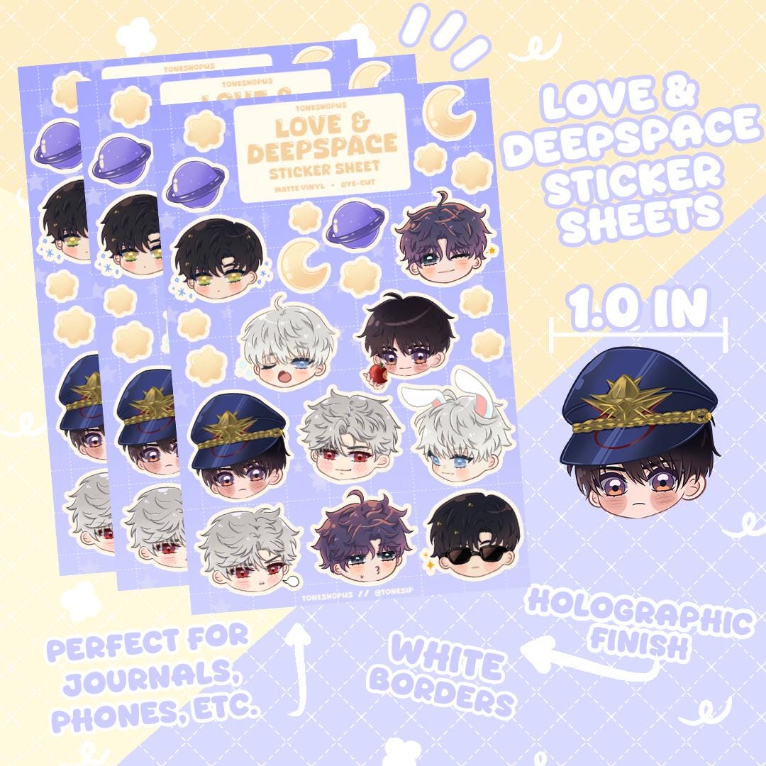 Love & Deepspace Holographic Chibis Sticker Sheet | 23 Stickers | Zayne ...