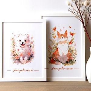 Custom Pet Drawing Anime style Personalized Pet Drawing Gift Custom Drawing Cute Anime Version Cat Dog Drawing Commission Christmas Gift