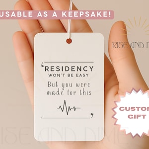 Personalized Residency Gift, Custom Doctor Graduation Keepsake, New MD DO Gift for Her, Resident Milestone Air Freshener, Match Day Gift Dr