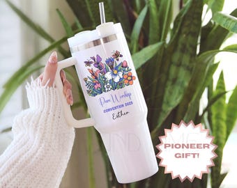 Personalized JW Pioneer School 2026 Tumbler, Pure Worship Convention Gift, Custom Name JW Baptism Mug, Jehovah Witness Pioneer Gift Cup