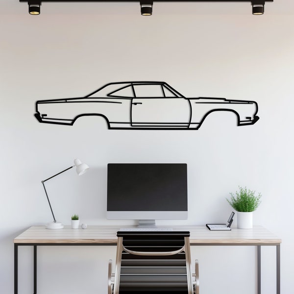 Decorazione murale in metallo a forma di auto, decorazione per garage per appassionati di auto, decorazione murale in metallo a forma di auto