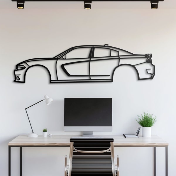 Metal Car Wall Art, Car Guy Gift, Car Silhouette, Automotive Wall Decor, Racing Car Art, Large Car Decor, Car Gift for Him