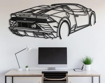 Metal Car Wall Art, Car Guy Gift, Car Sign, Car Wall Decor, Racing Car Art, Large Car Decor, Car Gift for Him, Metal Car Wall Decor