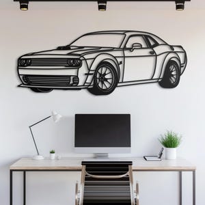 Metal Car Wall Art, Car Guy Gift, Car Sign, Automotive Wall Decor, Racing Car Art, Large Car Decor, Car Gift for Him, Gift for Husband