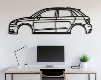 Decorazione murale in metallo a forma di auto, decorazione per garage per appassionati di auto, decorazione murale in metallo a forma di auto