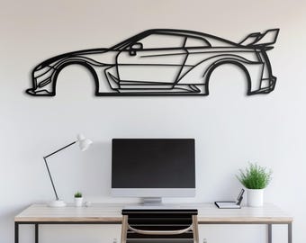 Metal Car Wall Art, Racing Decor, Car Guy Gift, Metal Car Wall Decor
