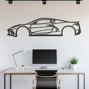 Arte murale per auto in metallo, regalo per ragazzi dell'auto, cartello per auto, decorazione murale per auto, arte per auto da corsa, decorazione per auto di grandi dimensioni, regalo per auto per lui, arte murale per garage