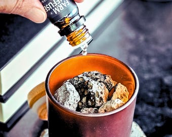 Set de regalo difusor de piedra volcánica: aceite esencial de lavanda, regalo de aromaterapia para el autocuidado.