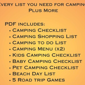 Every Camping List You Need Plus MORE! Camping Checklist, Kids, Baby