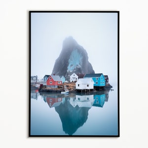 Newfoundland Printable Poster | Digital Download | Newfoundland Coastal Charm | Beautiful Landscape Reflection on the Water