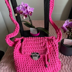 Sac fourre tout au crochet fait main