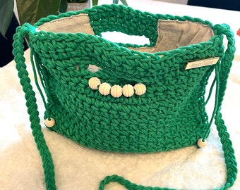 Bolso tote de crochet hecho a mano