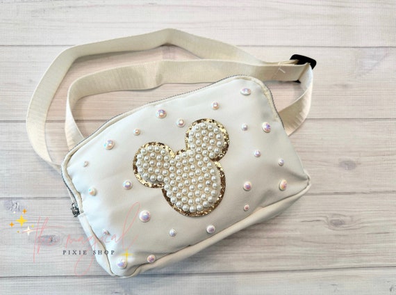 Mouse Ivory Crossbody Pearl Bag Theme Park Fanny Pack