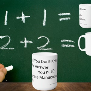 Funny Feminist Insult Coffee Mug, Offensive Witty Phrase Mug, Insulting Quote 15oz Mug, Woman Gag Cup, Fun Joke Woke Gift Mug, Witty Mug