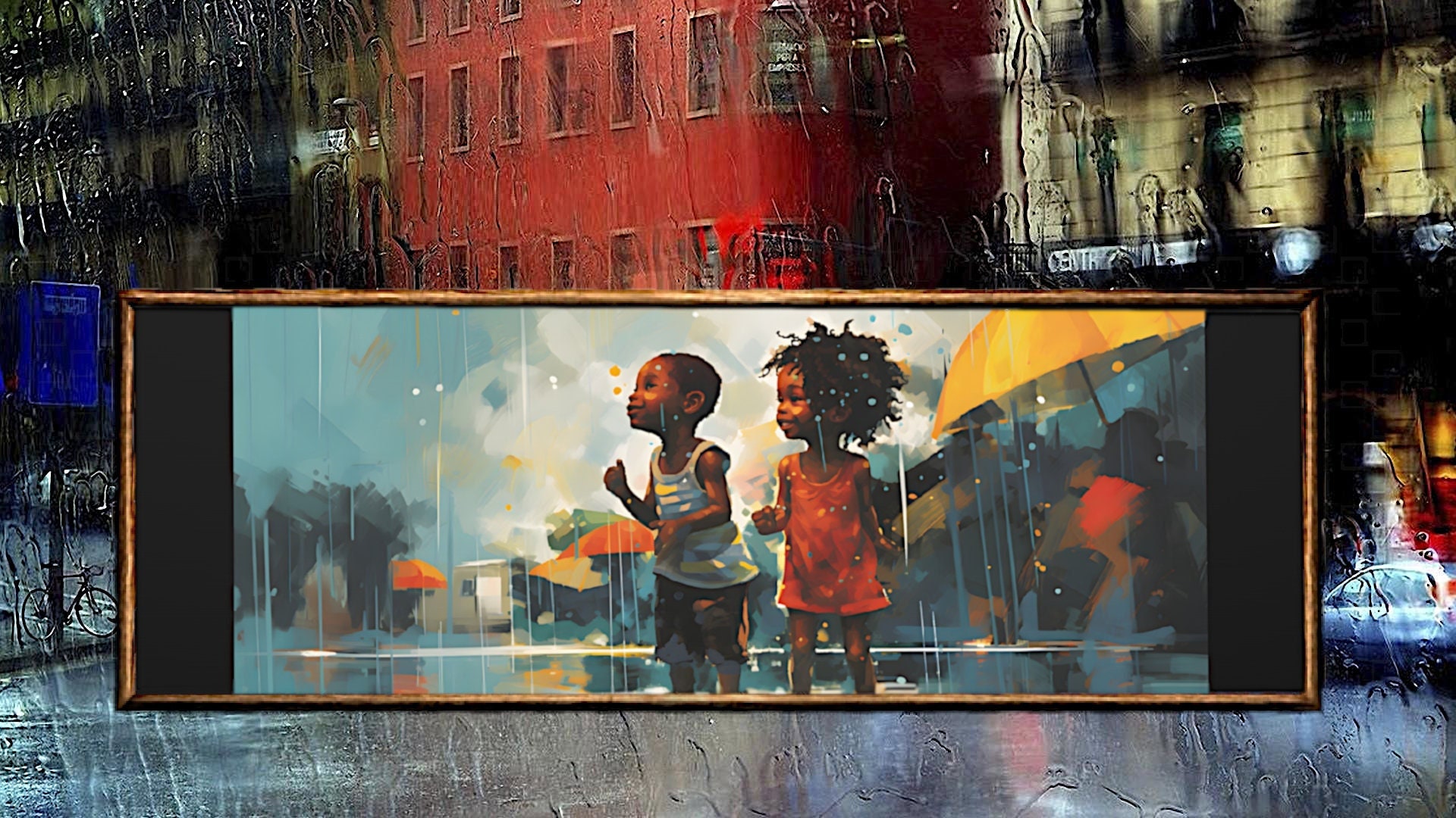 Afrikanische Schwarze Frau Graffiti Kunst-Poster Drucke Abstraktes  Afrikanisches Mädchen Leinwandbild Auf Der Wand Kunst Bilder Wanddekoration  60 X 90 Cm Rahmenlos, image size:1920x1080