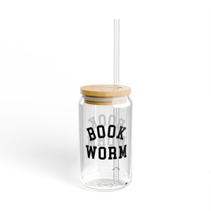 BOOK WORM Sipper Glas, 16oz