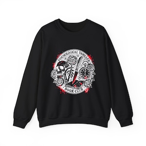 Psychological Thriller Book Club Unisex Heavy Blend™ Crewneck Sweatshirt book lover gift, bookish, bookworm, bibliophile, reading gift
