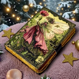 Grimorio in pelle delle fate fatto a mano: Libro delle ombre regalo di Natale - 400 pagine