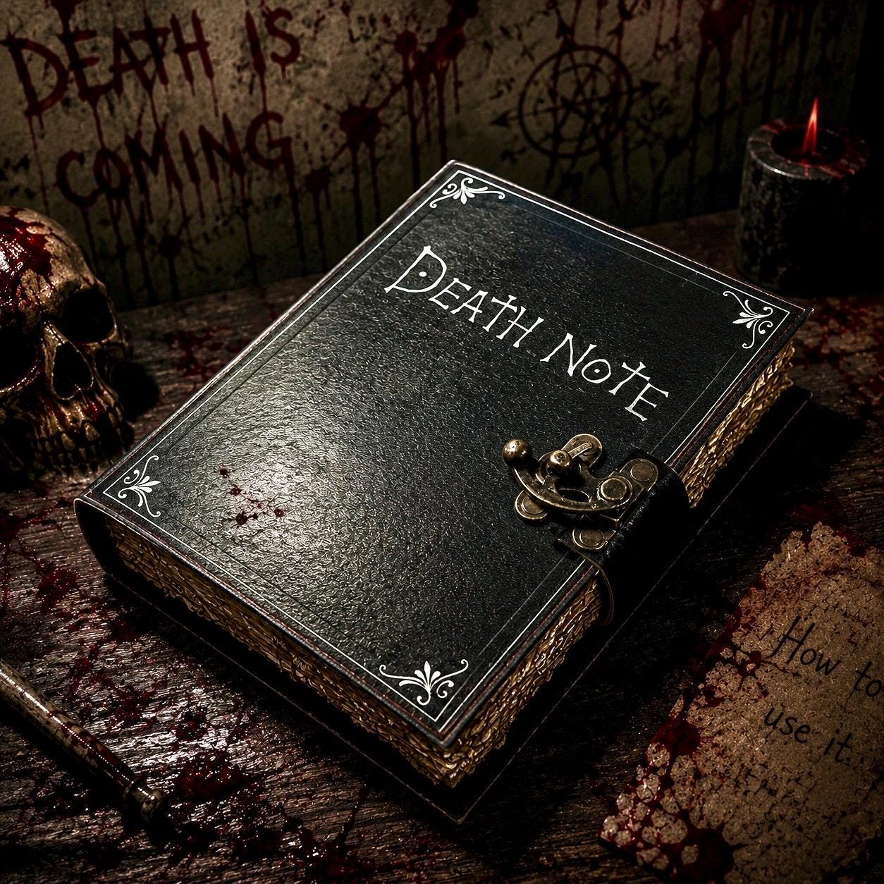 DEATH NOTE デスノート 切り抜き リングファイル付 Death note notebook - Etsy 日本