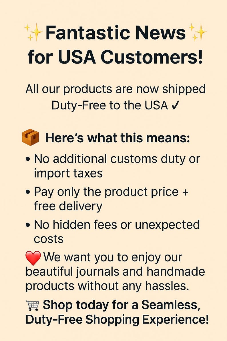 May include: A cream-colored graphic with the text "Fantastic News for USA Customers!" and a list of benefits, including duty-free shipping and free delivery. The image also includes a shopping cart icon.