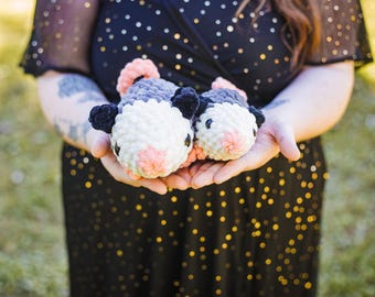 Handmade Opossum Plushie: Customizable Stuffed Animal Pal