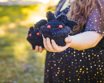 Chonky Mothman Peluche Cryptid / Peluche all'uncinetto fatto a mano Halloween Stagione spettrale