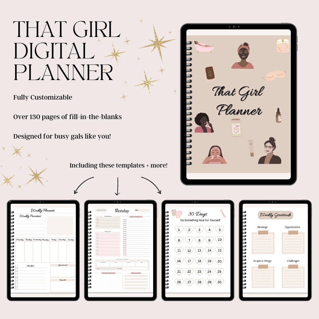 That Girl Daily Digital Planner: an Elevated Approach to Maintaining a ...