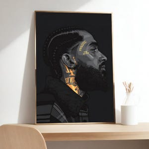Nipsey Hussel Portrait, Rap Leinwand, Nipsey Hussel, Hip Hop Wandkunst, große Leinwand, Nipsey Hussel Leinwand, Nipsey Hussel Portrait, Rap Wandkunst,
