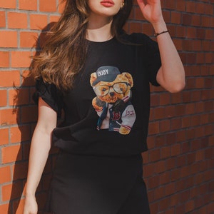 Cute Bear Printed Unisex Tshirt, Love Me Printed Unisex T shirt ,Women Graphic T Shirt, Men Graphic Tees, Teddy Bear Tshirt
