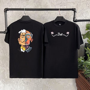 T-shirt surdimensionné unisexe imprimé Salvador Dali, T-shirt imprimé unique, impression numérique, streetwear