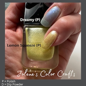 Finger Nail Polish, Indie Nail Polish, Nail Polish, Yellow, Iridescent, Shimmer, Vegan, Lemon Squeeze