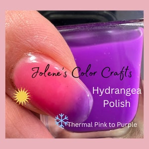 Nail Polish, Indie Nail Polish, Finger nail Polish, Hydrangea, Thermal, Vegan, Pink, Purple