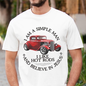 Hot Rod retro t shirt // Car Enthusiast tee // Christian shirt // Rockabilly shirt // Classic Garage Gear logo //  Gift for him