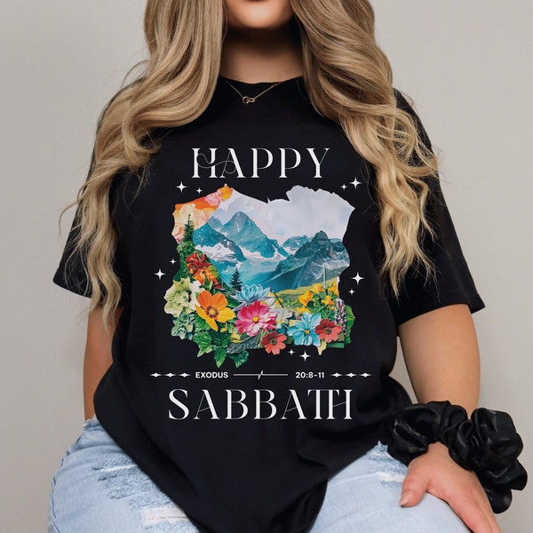 Shabbat Shalom T-Shirt, Hebrew Torah Messianic Shirt, Sabbath Day of Rest Shirt, Yeshua Yahusha Shirt, Yahweh, Happy Sabbath, Adventist, SDA