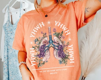 Wir sagen seinen Namen mit jedem Atemzug, YHWH-Shirt, christliches Shirt, Yahweh-Shirt, ästhetisches christliches Shirt, YHWH-T-Shirt Yahweh-Shirt