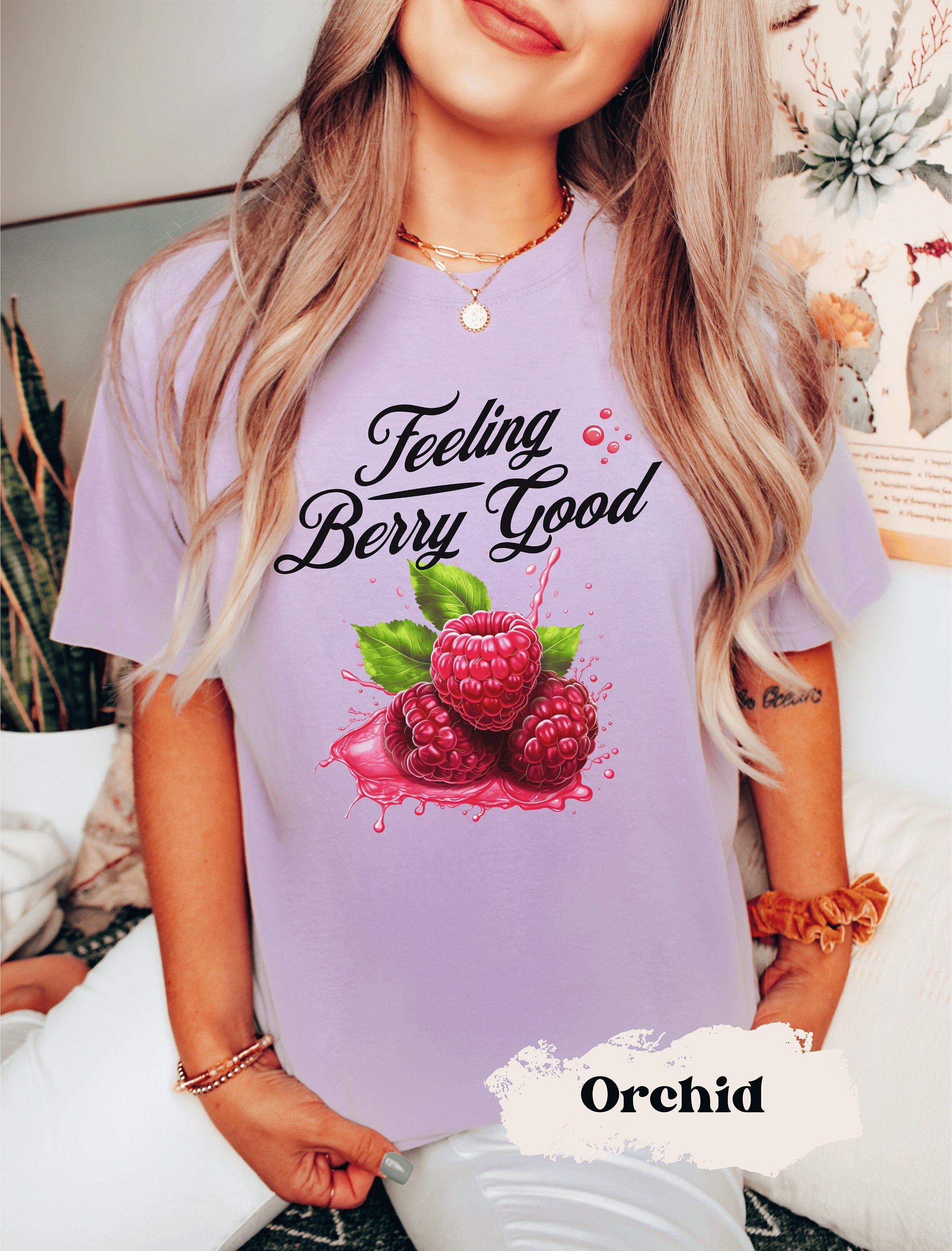 Feeling Berry Good Raspberry Print Retro Shirt Rasberry Shirt Botanical ...