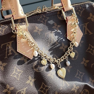 custom Bag Charm, Gold purse Chain handbag Accessorry, Handbag vintage charm, christmas Gift for Her, personalized gold bag chain boho chic