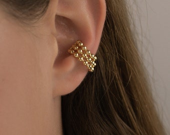 statement earrings, ear cuff earrings in 14k gold, conch earring sterling silver 925, oversized earrings, maximalist jewelry, unique cuff